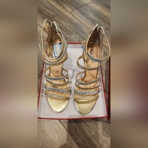 Guess Silver Multi Texture Heels